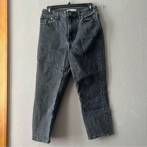 Abercrombie and Fitch Black Curve Love The Mom High Rise Jeans Size 4 X-Short